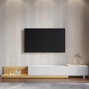 Meuble tv suspendu chêne massif