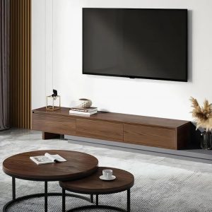 Meuble tv suspendu noyer